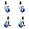 Service Caster 3 Inch 316SS Blue Poly Swivel 1-1/2 Inch Expanding Stem Caster Brake SCC, 2PK SS316EX20S314-PPUB-BLUE-2-TLB-2-112 - alternate 3